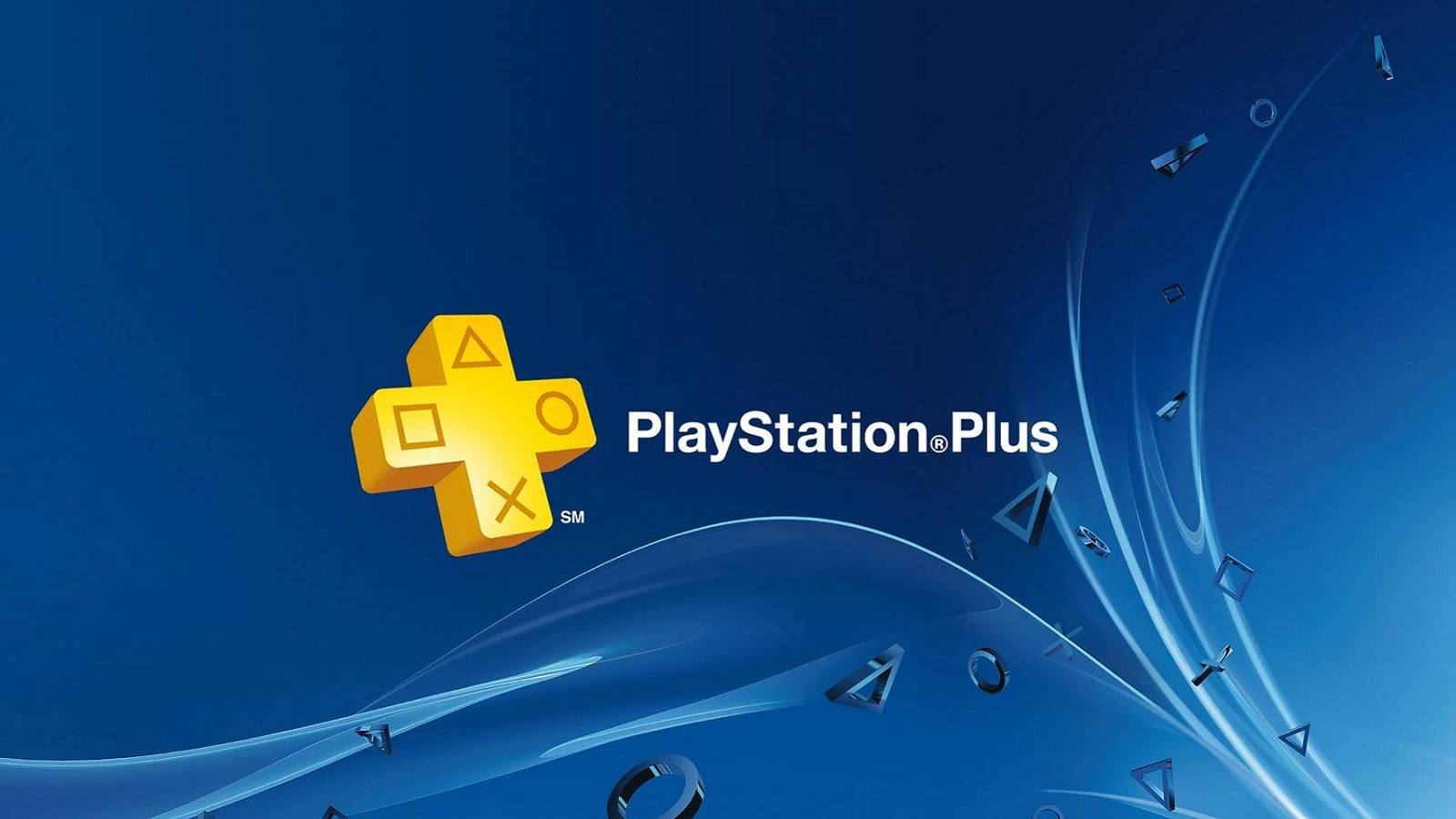 playstation plus logo blue background