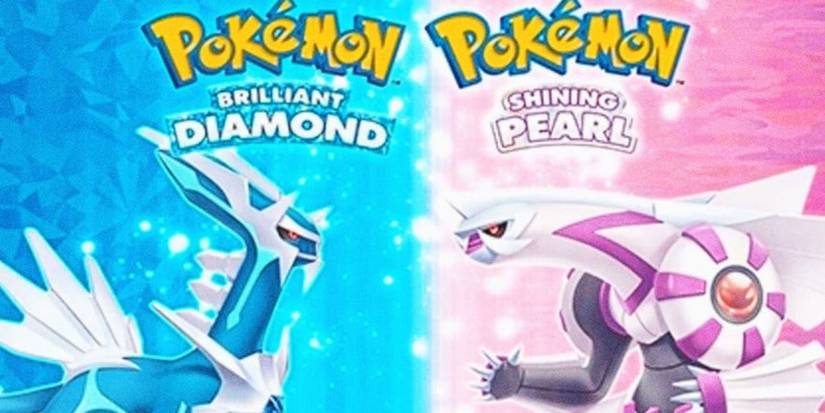 brilliant diamond and shining pearl cover art showing the two legendary pokemon 