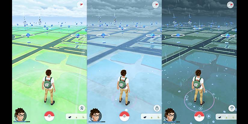 pokemon go rainy weather