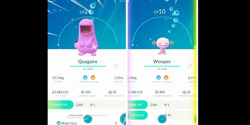 pokemon go shiny wooper and quagsire