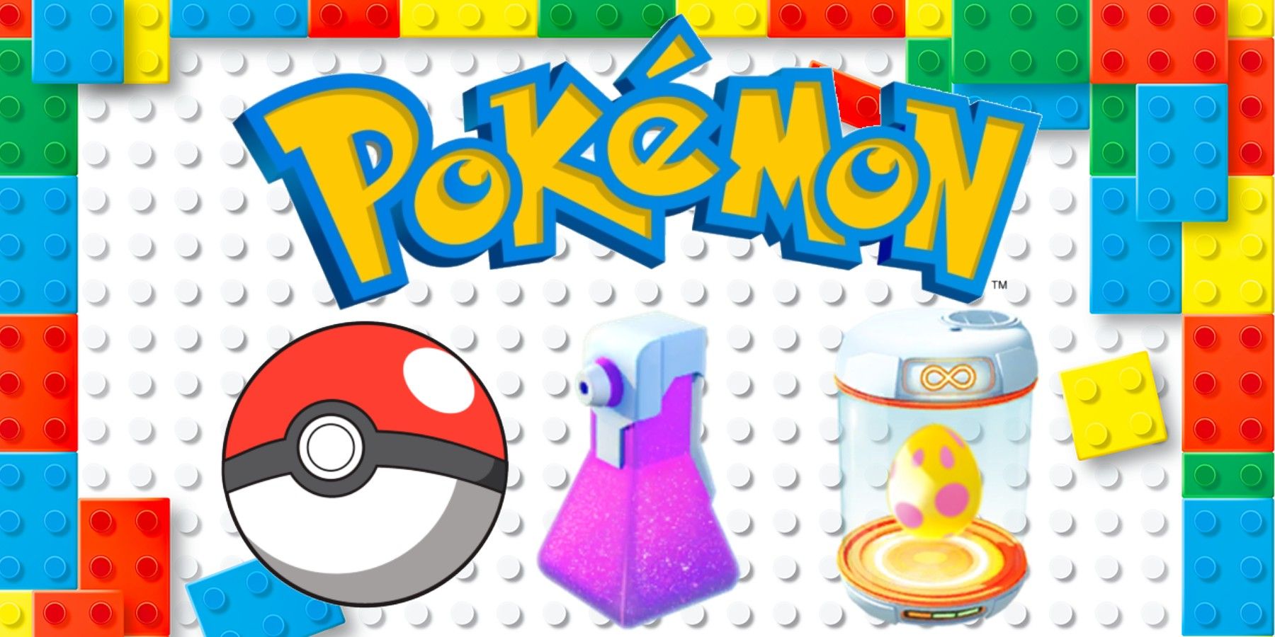 pokemon logo and lego background