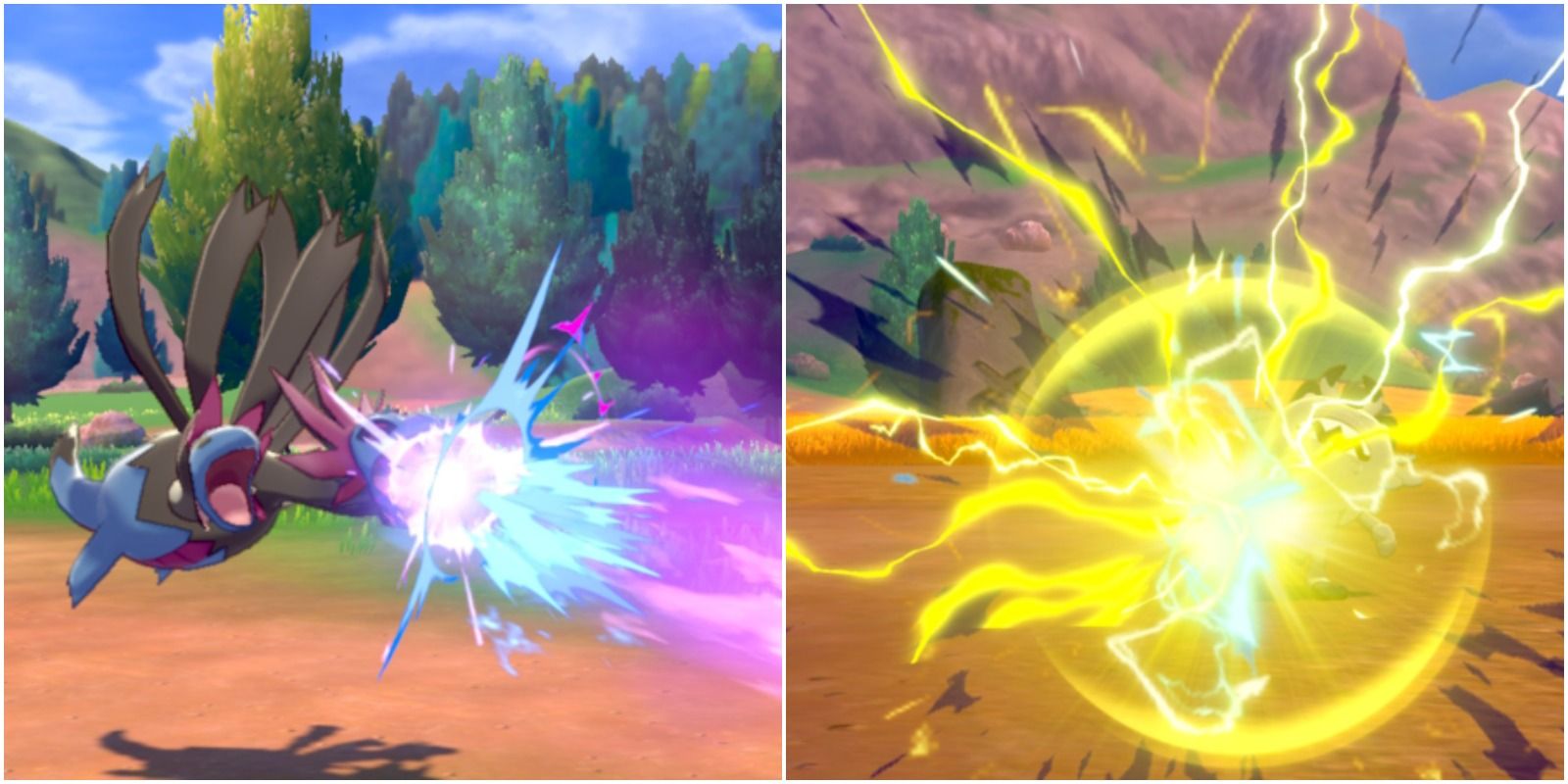 pokemon sword and shield hydreigon using dragon breath and zap cannon