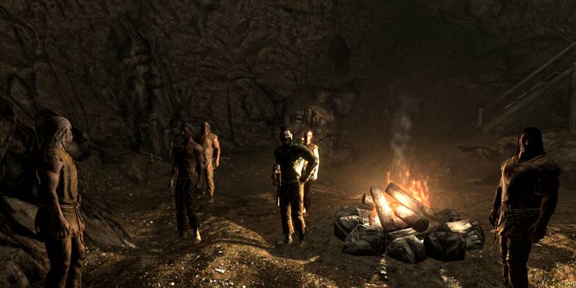 prisoners in Cidhna Mine in Skyrim