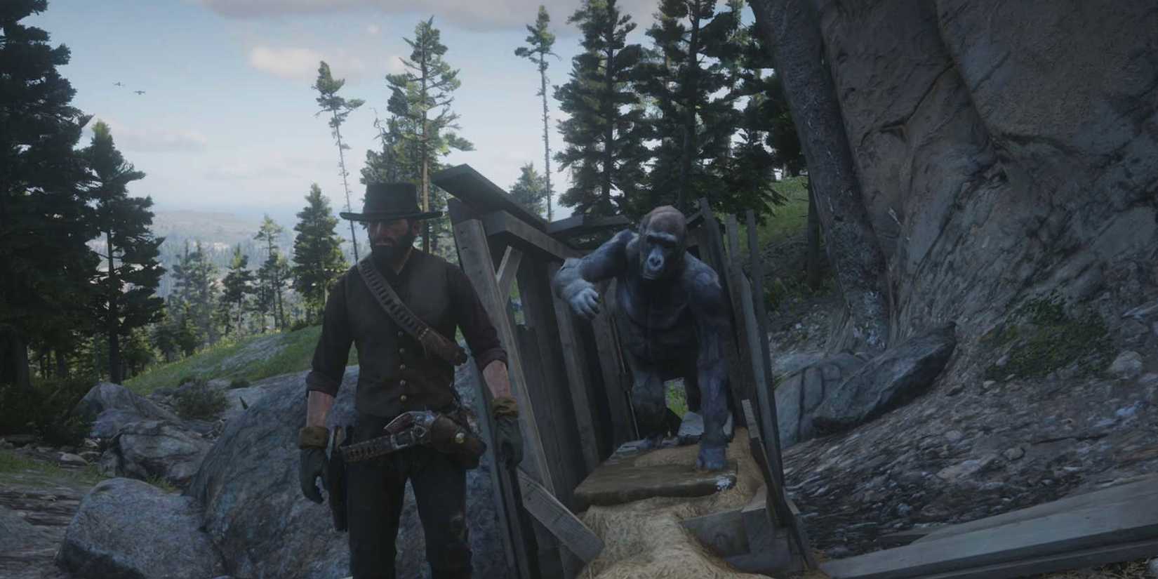 red dead redemption 2 gorilla selfie
