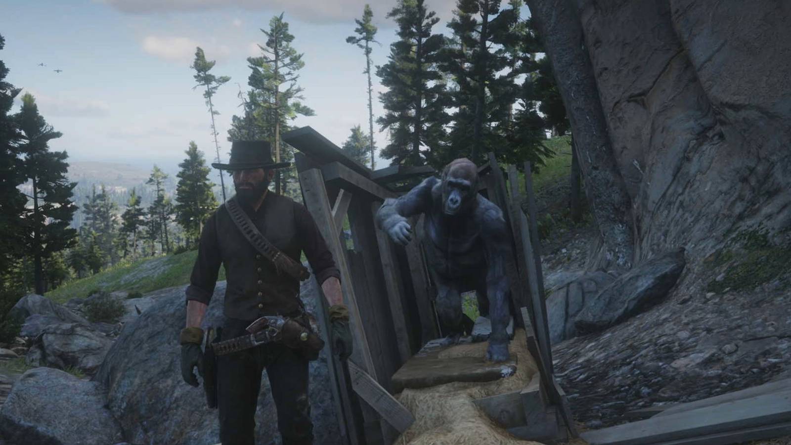 red dead redemption 2 gorilla selfie