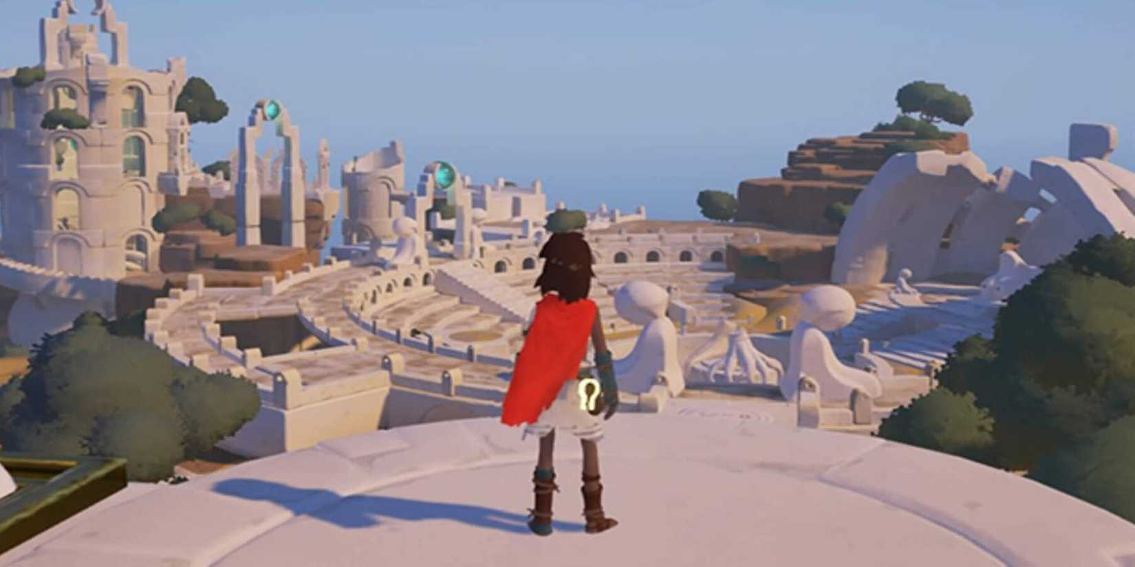 Protagonist looking over Rime's long-since abandoned island