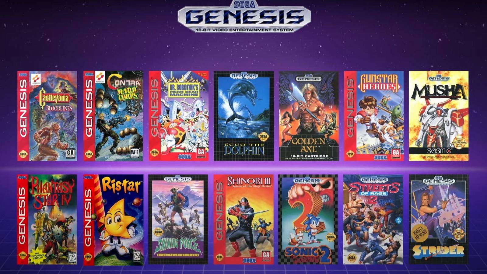 sega genesis switch online games