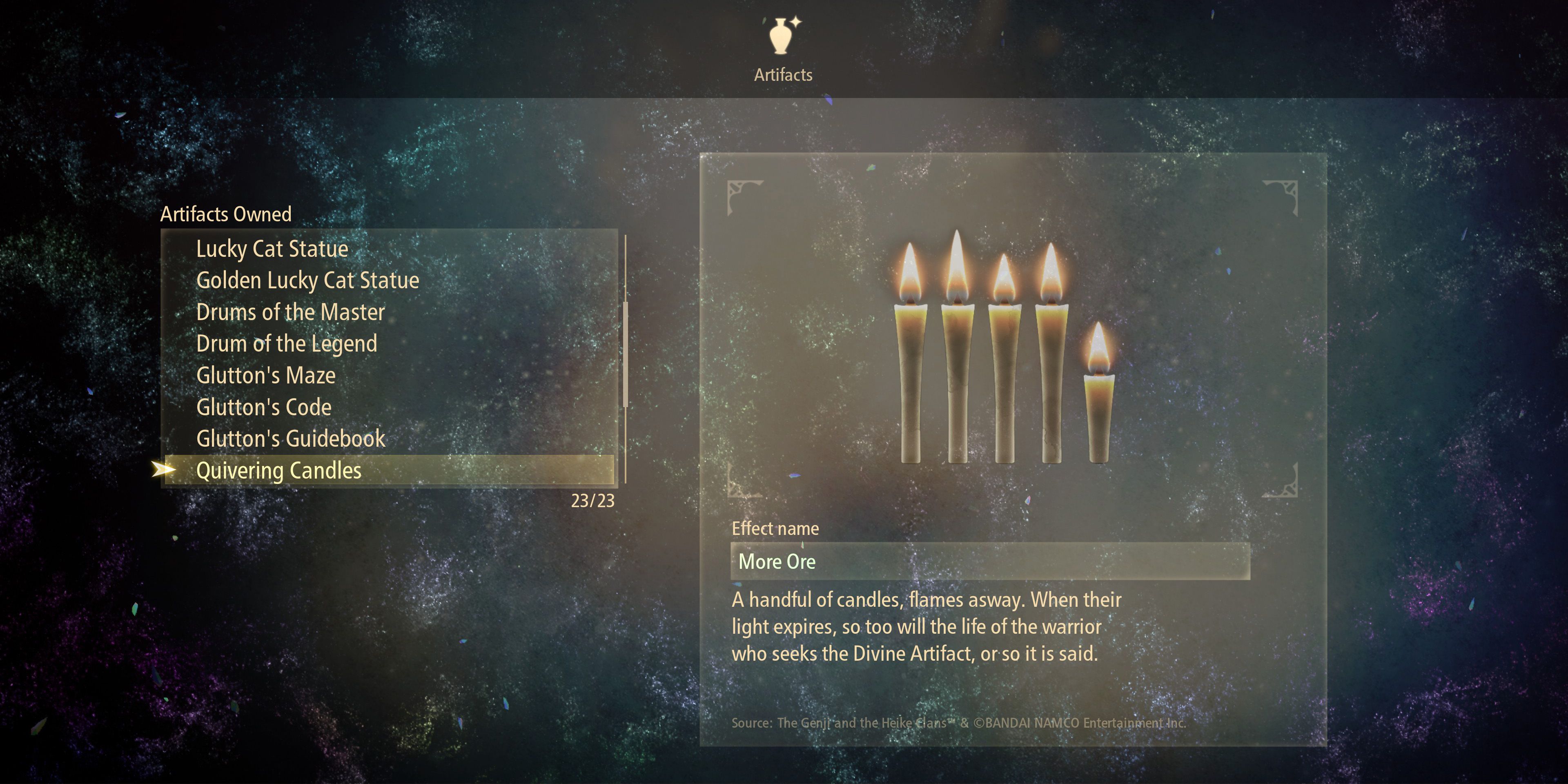 tales-of-arise-artifacts-quivering-candles