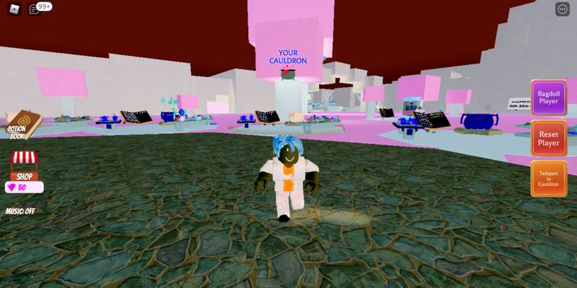 the effect of the Invert Potion in Roblox Wacky Wizards