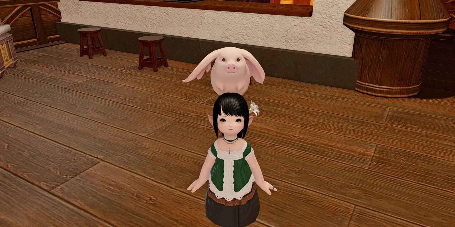 Minion on lalafel head. 