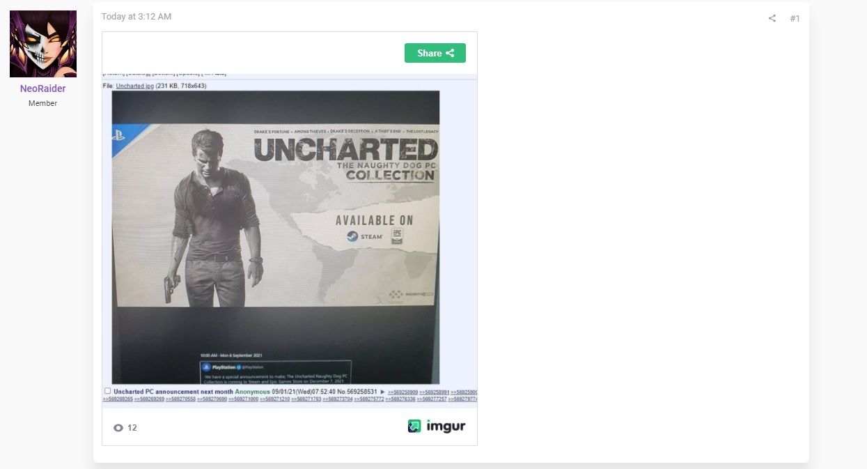 uncharted collection leak