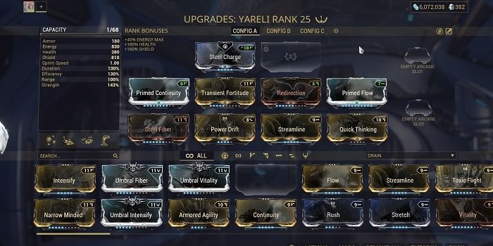 yareli upgrade menu