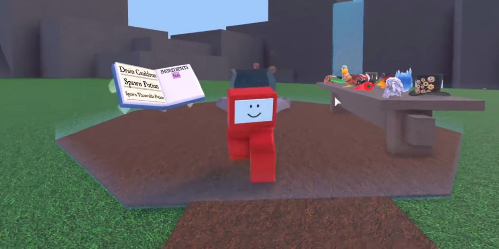 using the Sus Potion in Roblox Wacky Wizards