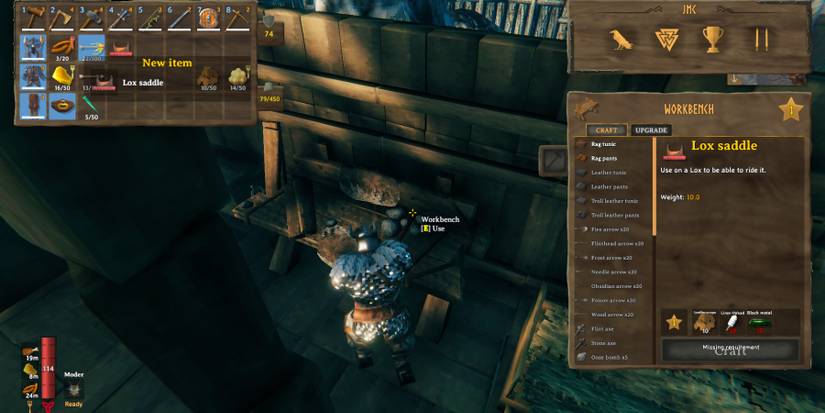 valheim crafting a lox saddle