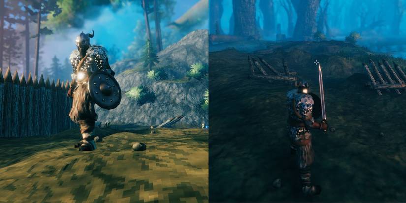 valheim iron buckler on the character