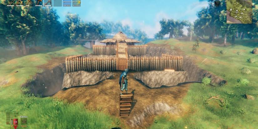 valheim moat pit fortress bulding