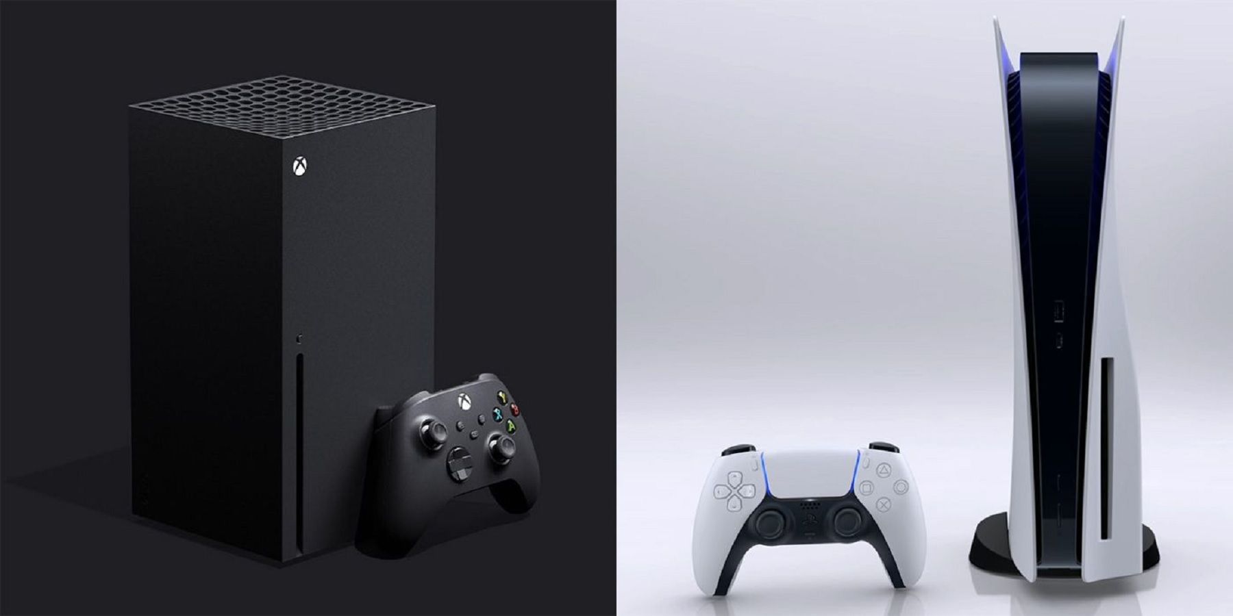 xbox series x and ps5 console side by side