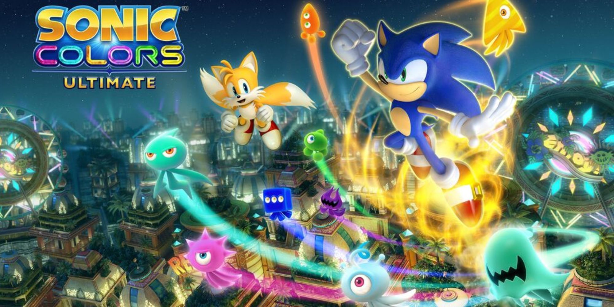Sonic Colors: Ultimate - Sonic jumping through the skies with wisps