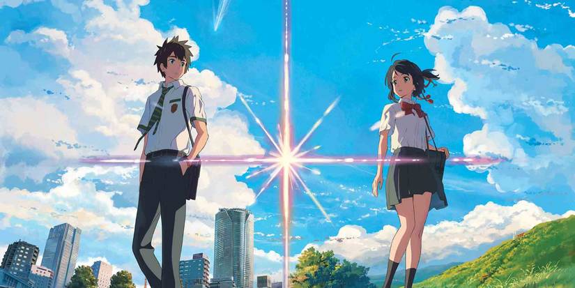 Taki and Mitsuha from Your Name