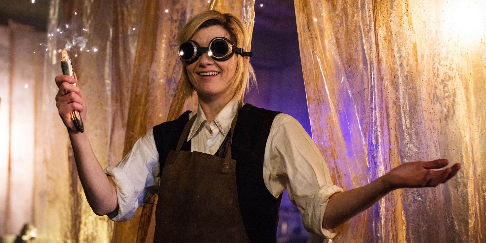 Doctor Who 13th Doctor Jodie Whittaker inside the Tardis