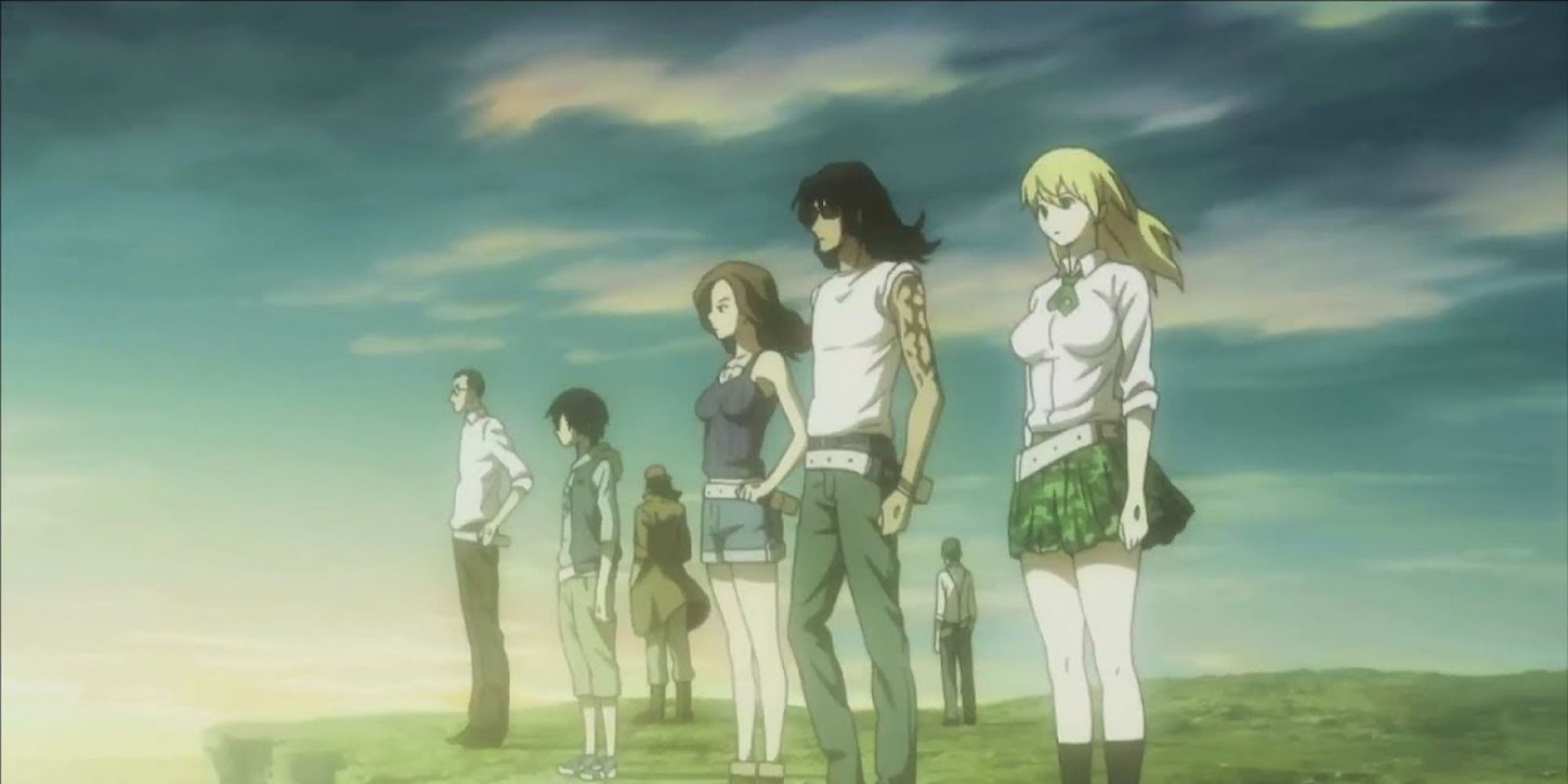 Characters from the opening of Btooom