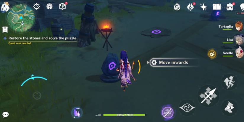 2. Move the blocked stone