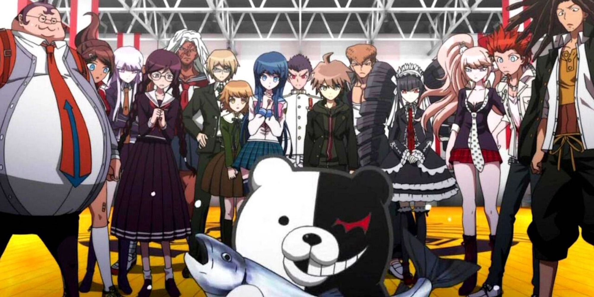 A scene featuring characters from Danganronpa
