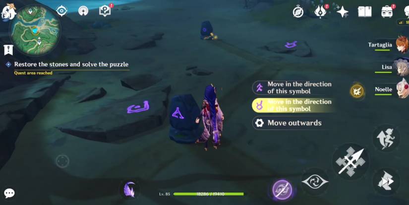 3. Move triangle stone