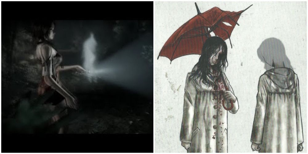 Split image of Shizuku's ghost and concpet art.