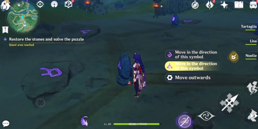 4. Restore triangle stone