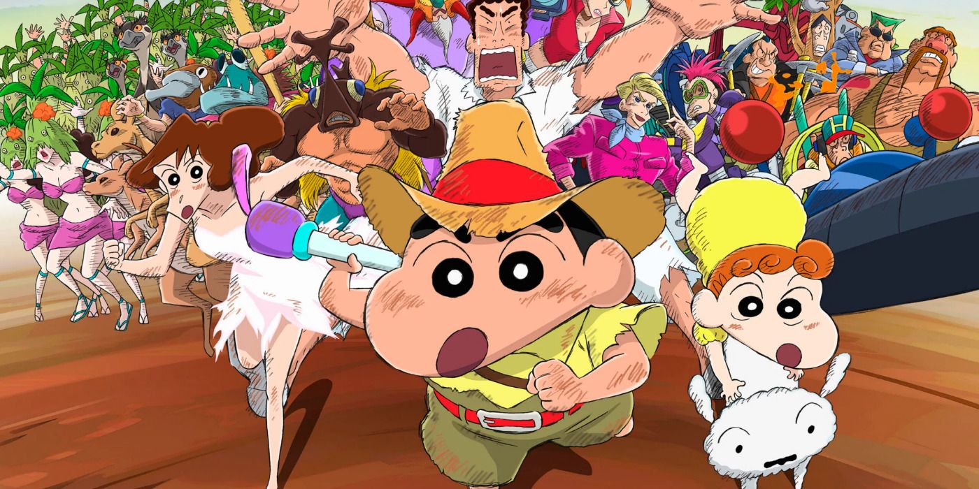 Promo art featuring characters from Crayon Shin-Chan
