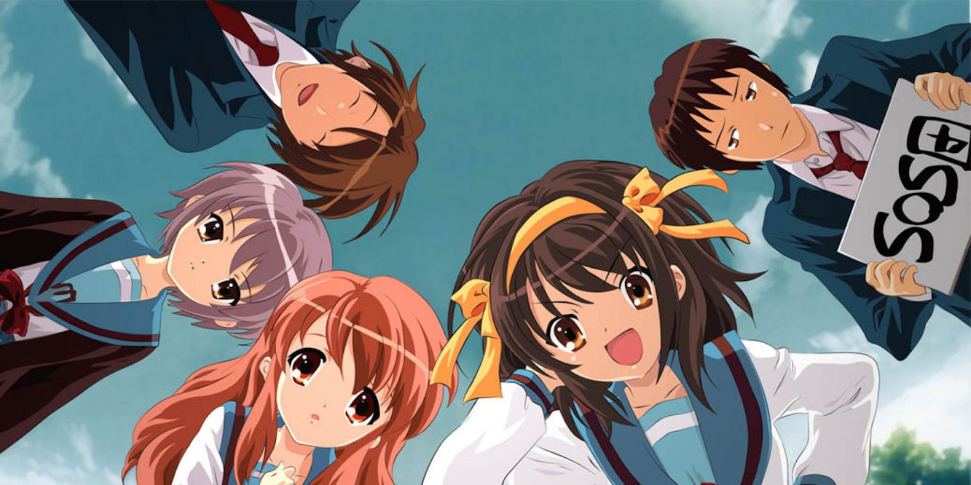 Promo art featuring characters from The Melancholy Of Haruhi Suzumiya