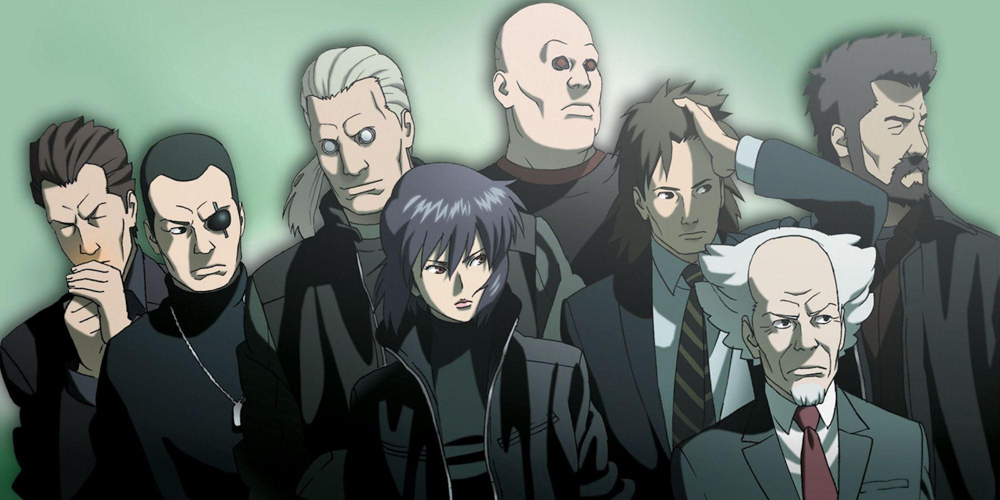 Promo art featuring characters from Ghost In The Shell: Stand Alone Complex