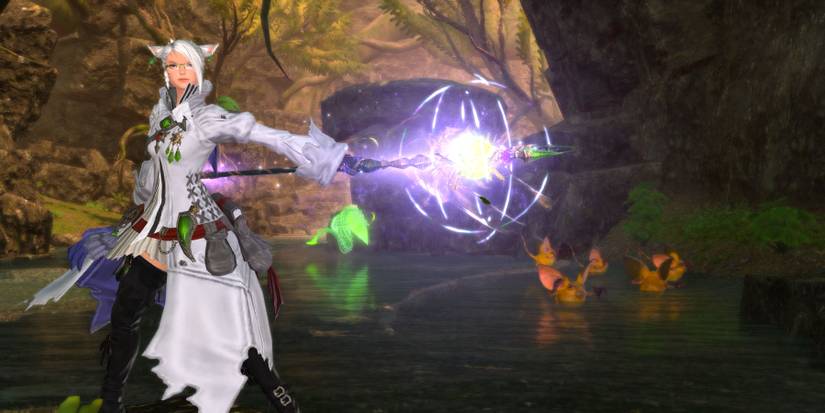 A Black Mage brandishing a staff