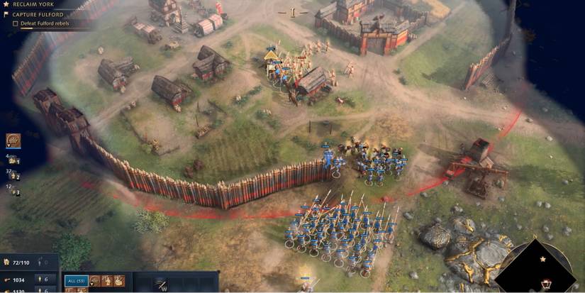 Age of Empires 4 - Soldiers attacking enemy 