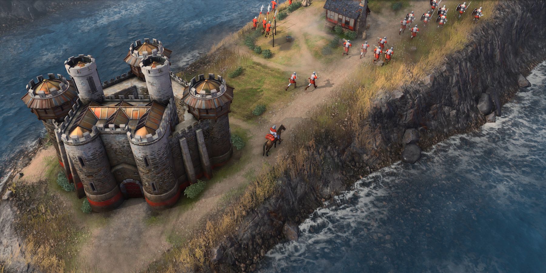 Age of Empires 4 Castle and units