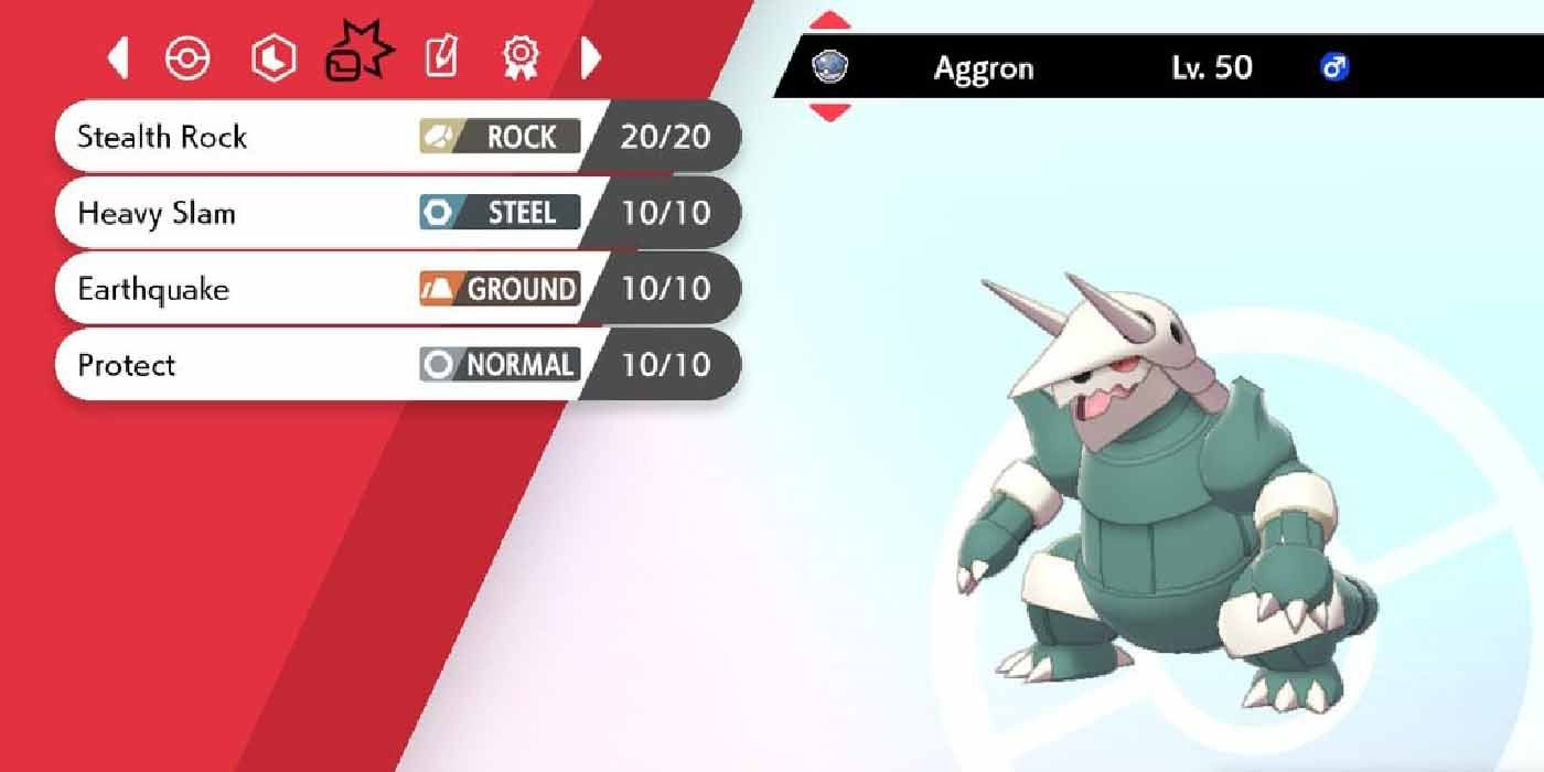Aggron is a dinosaur-like Steel type Pokemon
