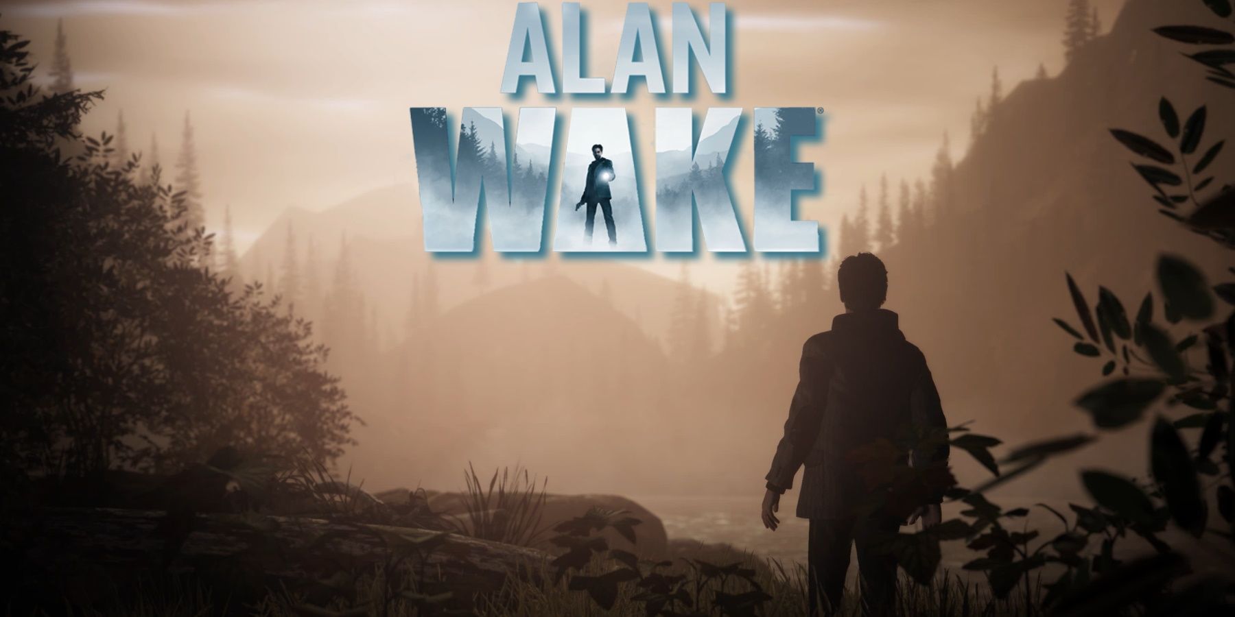 Alan Wake Remastered bird leg cabin horizon screenshot with logo
