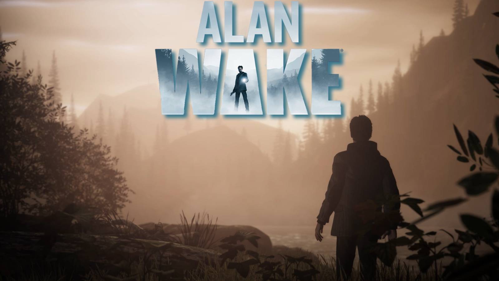 Alan Wake Remastered bird leg cabin horizon screenshot with logo
