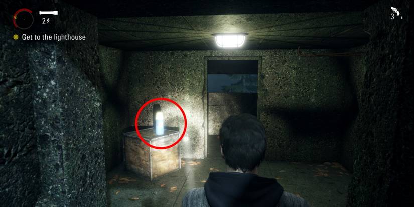 Alan Wake Remastered collectible circled in dream sequence prologue