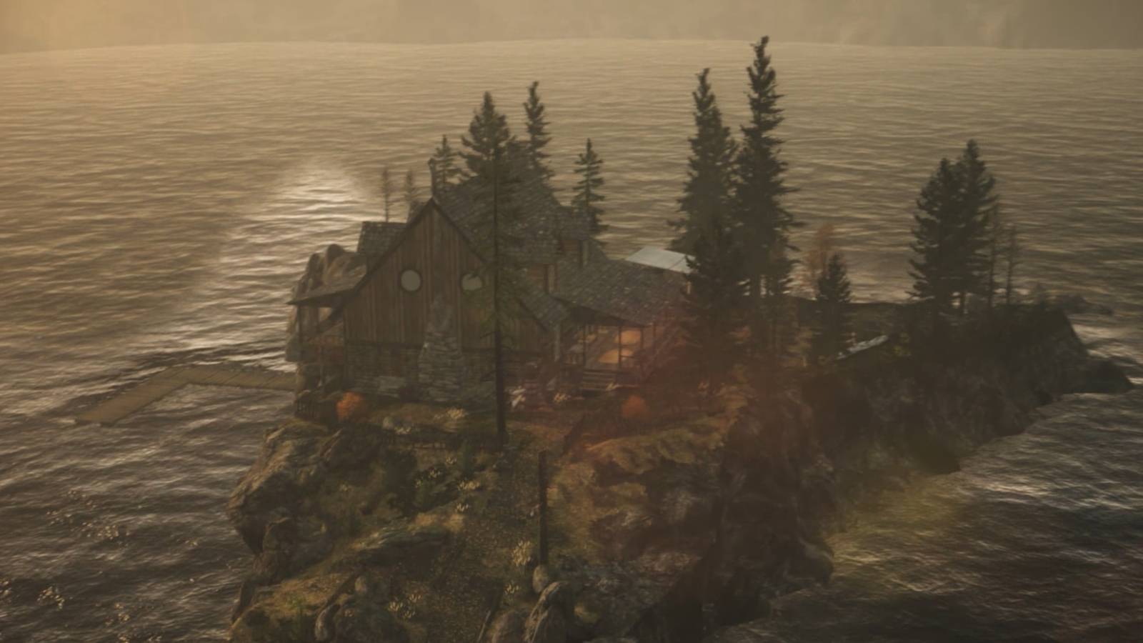 Alan Wake Remastered bird leg cabin on cauldron lake