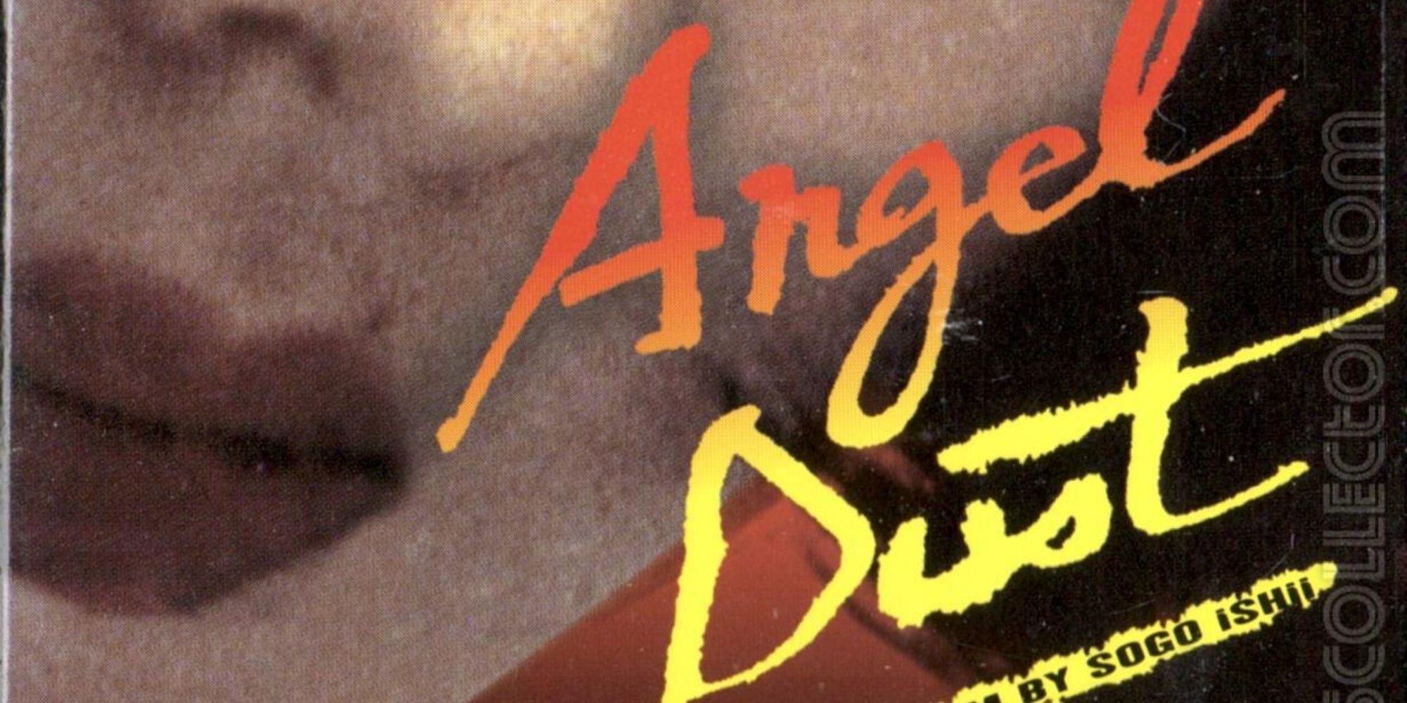 The title card for Angel Dust with a close-up of a woman's face