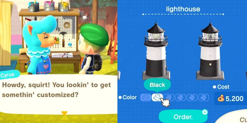 Animal Crossing New Horizons Cyrus Customizing Furniture