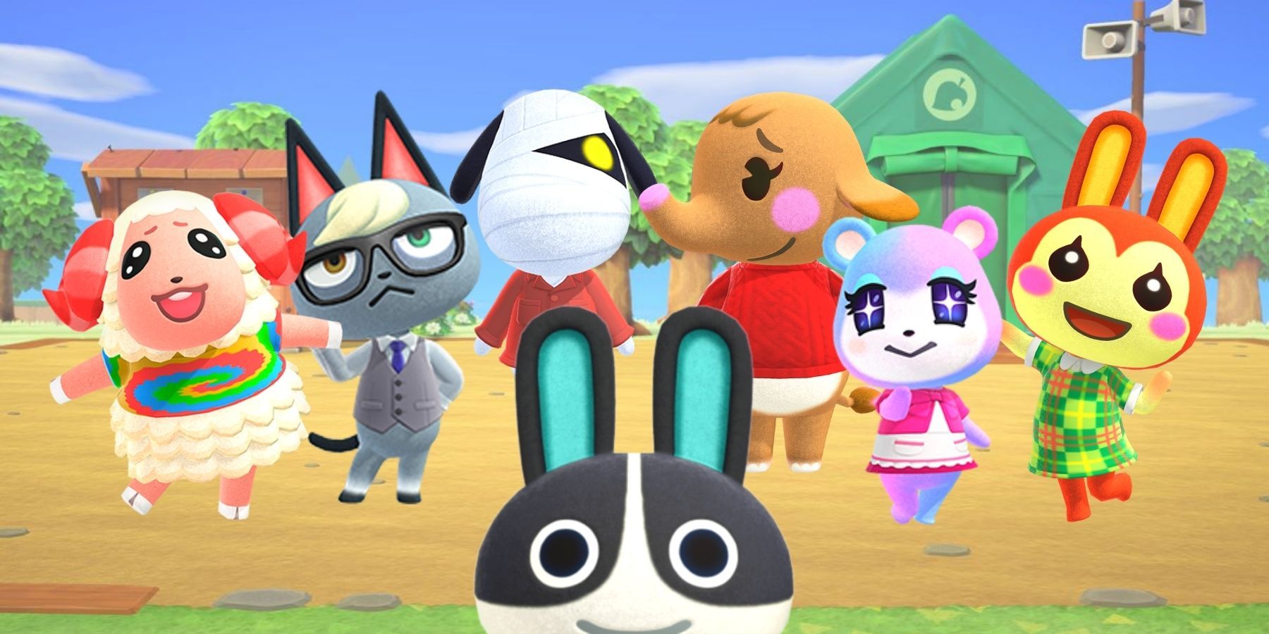 Animal Crossing New Horizons Villagers Gathering at villager