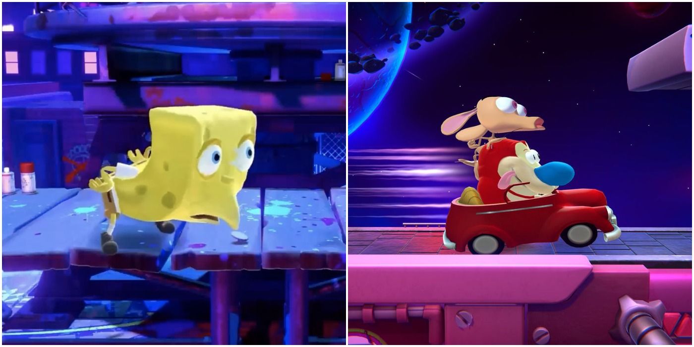 SpongeBob and Ren & Stimpy's Animations in Nickelodeon All-Star Brawl
