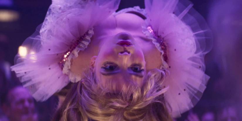 Anya Taylor-Joy dancing on a stage in Last Night in Soho