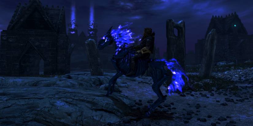 Player Riding Arvak From Skyrim