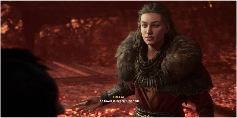 Assassin's Creed Valhalla Freyja Worried About The Tower's Progress