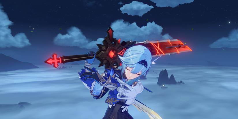 Genshin Impact Eula holding a claymore
