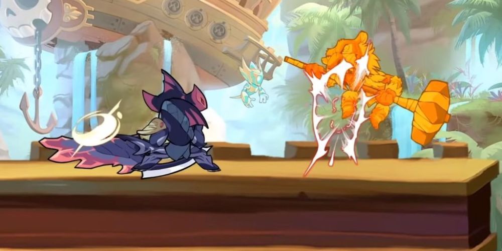 Mako From Brawlhalla Winds Up His Attack 